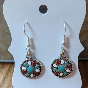 Southwest Style Metal Earrings